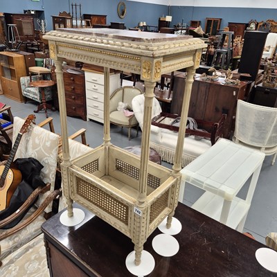 Lot 742 - A small french marble top hall table. H78 x...