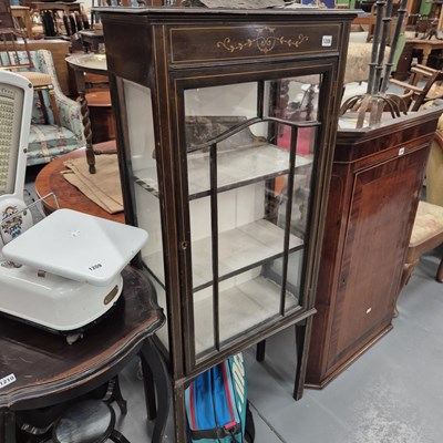 Lot 1208 - An edwardian display cabinet