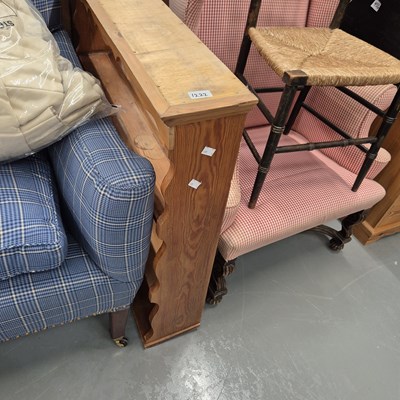 Lot 1222 - A pine shelf. H 90 W 91 D 17.5cms