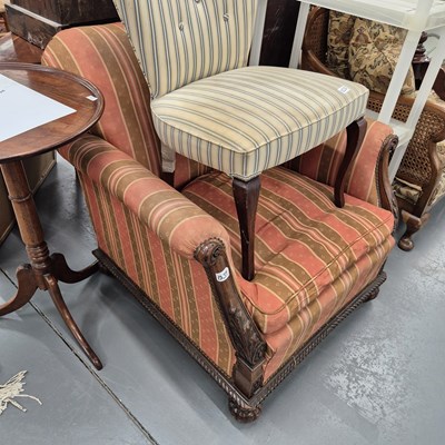 Lot 1239 - A Victorian/ edwardian club armchair