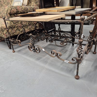 Lot 1092 - An interesting wrought iron table base