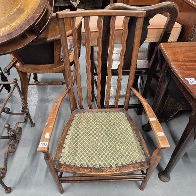 Lot 1093 - an arts and crafts low chair