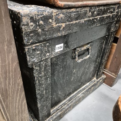 Lot 1104 - A painted cabin trunk
