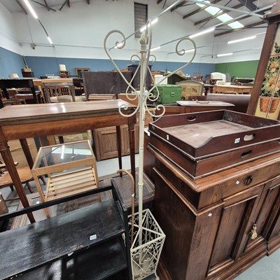 Lot 1115 - A wrought iron coat rack