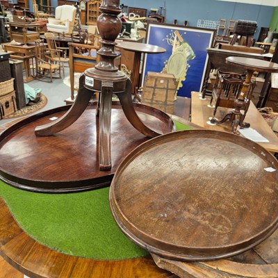 Lot 1148 - Two oval trays, an occasional table and a...