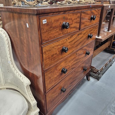 Lot 1150 - A Victorian mahogany chest of two short and...