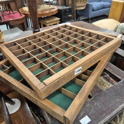 Lot 1156 - Two small printers trays.