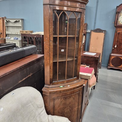 Lot 1162 - A corner cabinet. H 185 W 65 D 47cms