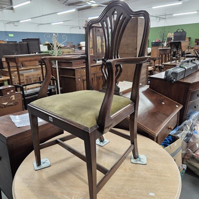 Lot 1167 - An antique mahogany armchair