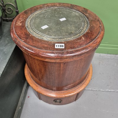 Lot 1199 - A Victorian cylinder commode
