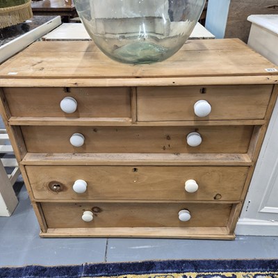 Lot 951 - A Late Victorian pine chest of drawers
