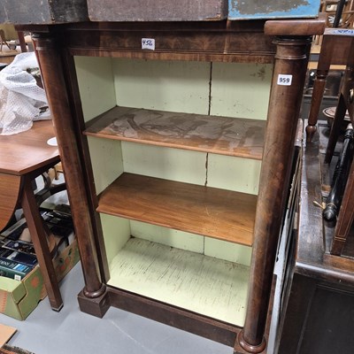 Lot 959 - An early Victorian mahogany open from bookcase....
