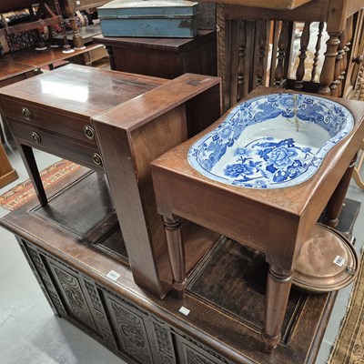 Lot 960 - Two 19th century bidet one with masons Blue...