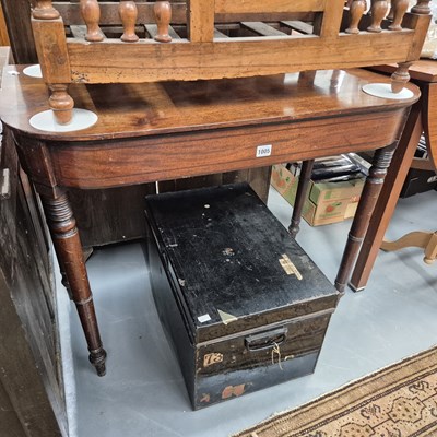 Lot 1005 - a 19th century mahogany side table