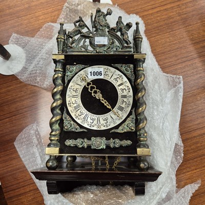 Lot 1006 - A dutch wall clock