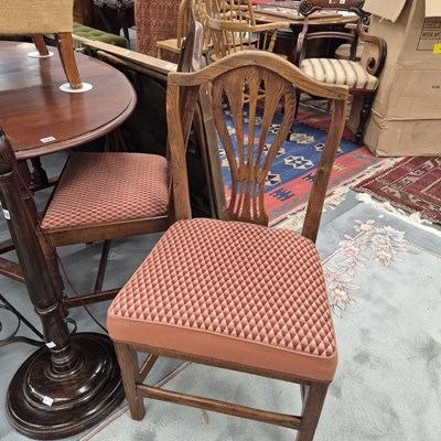 Lot 1011 - A pair of Georgian side chairs