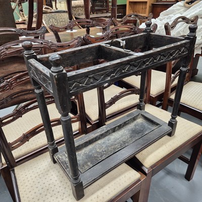 Lot 1017 - An oak stick stand