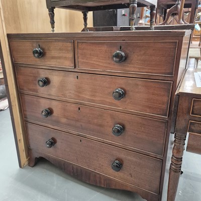 Lot 1023 - An early Victorian mahogany chest of drawers....