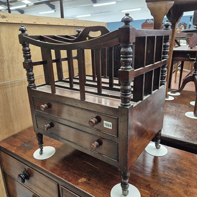 Lot 1024 - A regency mahogany Canterbury