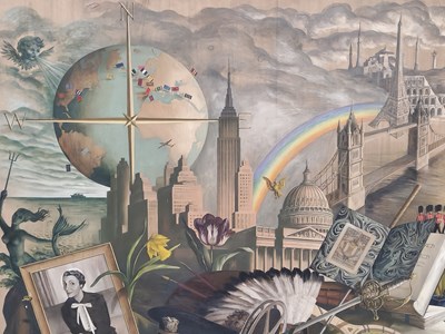 Lot 387 - 20th century school, a collage of images for...