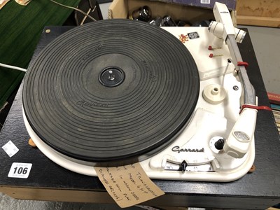 Lot 106 - A Garrard 4HF transcription turntable in...