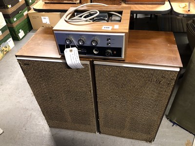 Lot 108 - A Rogers Cadet III valve amplifier and a pair...