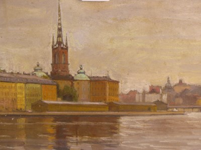 Lot 400 - Erna Plachte (1893-1986), a view of Stockholm,...