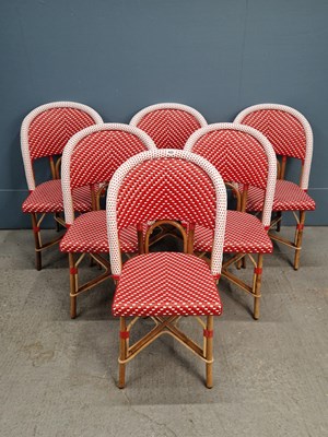 Lot 403 - A set of eighteen Maison Gatti 'Tuileries' red...