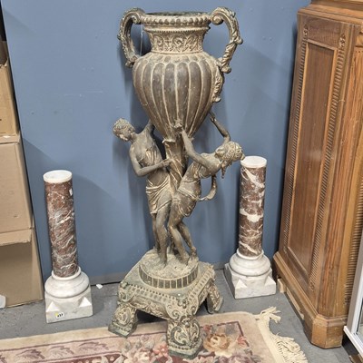 Lot 412 - A late 19th/early 20th century bronze two...