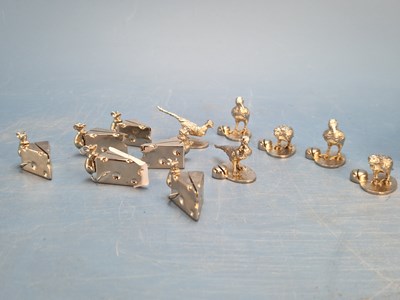 Lot 428 - Two boxed sets of metal menu holders modelled...