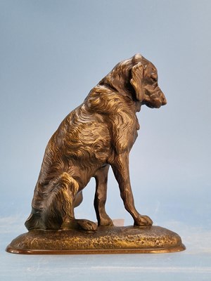 Lot 430 - A 19th century bronze figure of a setter...