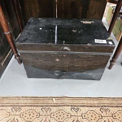 Lot 1005A - A tin  deed box