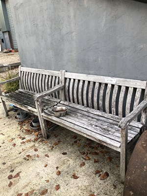 Lot 640 - A pair of wooden benches