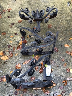 Lot 649a - Three wrought iron brackets