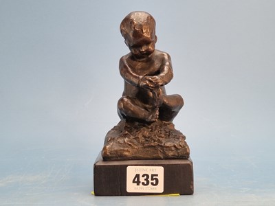 Lot 435 - Frank Bowcher (1864-1938), a bronze figure of...