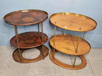 Lot 446 - Two similar antique brass mounted mahogany...