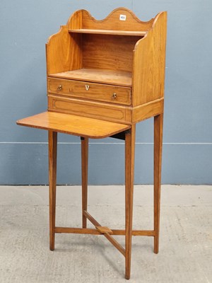 Lot 455 - A late Georgian inlaid satin wood book/writing...