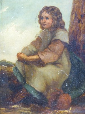 Lot 464 - 19th century school, a lady and a man seated...