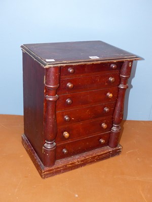 Lot 466 - A 19th century mahogany collectors chest of...