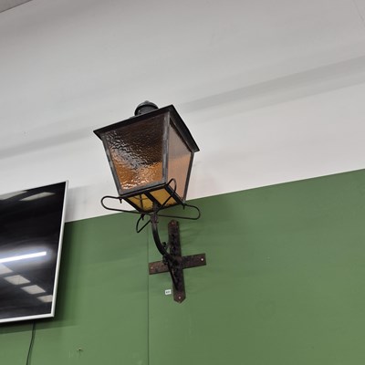 Lot 631 - An impressive large wall mounted lantern