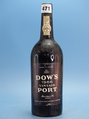 Lot 471 - A bottle of Dow's Vintage Port 1966, no volume...