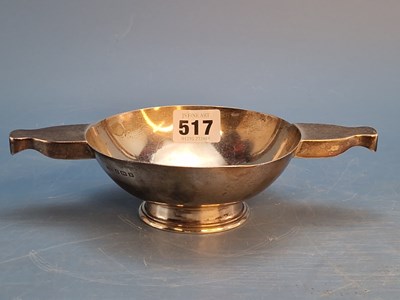 Lot 517 - A silver quaich by Alex Clark & Co Ltd, London...