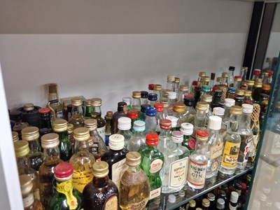 Lot 474 - Drinks miniatures. c 300 spirits, fortified...