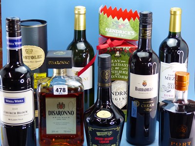 Lot 478 - Wine, fortified wine, spirits and Liqueurs, to...