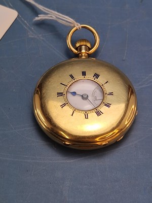 Lot 541 - A Charles Frodsham 18ct gold top winding half...