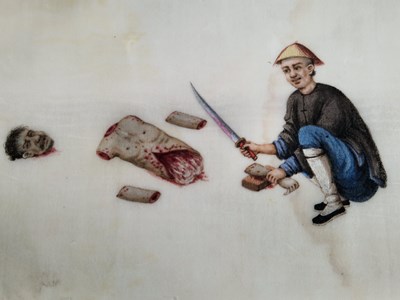 Lot 549 - An album of Chinese rice paper paintings of...