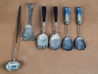 Lot 550 - A Scottish horn handled punch ladle, an...