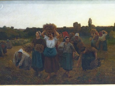 Lot 554 - 19th century French school, a new moon over...