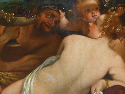 Lot 558 - 19th century school, a semi naked reclining...