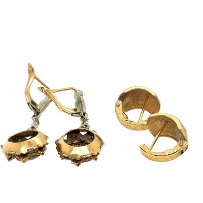 Lot 3 - A pair of gemset vintage articulated starburst...